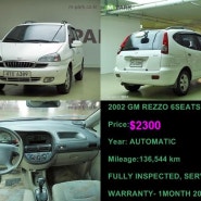 2002 GM REZZO 6SEATS PRICE REDUCED