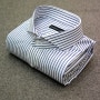 토마스 메이슨(Thomas Mason) 화이트 스트라이프 셔츠 - 아일랜드 콜렉션의 맞춤셔츠