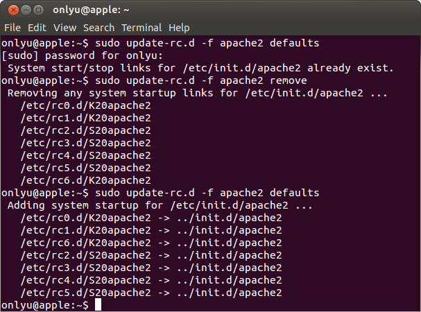 How to Apache,MySQL,Tomcat start automatically on Ubuntu APM : 네이버 블로그