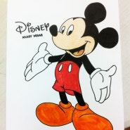 월트디즈니의 미키마우스 스케치부터 색칠까지 해보기!