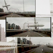 대만 푸싱항공 국내선 여객기 사고 동영상 고가도로 충돌 후 하천 추락 사고