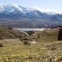 우즈베키스탄의 봄 / 눈 덮인 산 풍경과 사마르칸트의 봄꽃 사진