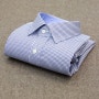 Premier Shirting사의 Cotton 화이트 & 블루 윈도페인체크 셔츠 - 아일랜드 콜렉션 맞춤셔츠(Ireland Collection Tailor)