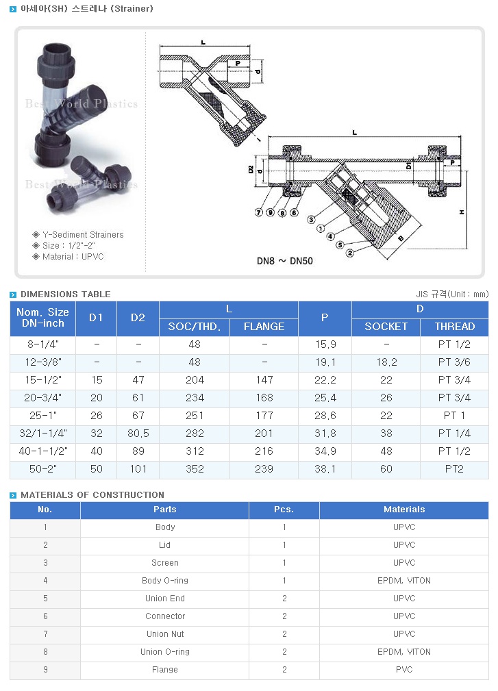 PVC Y형 스트레나 : 네이버 블로그