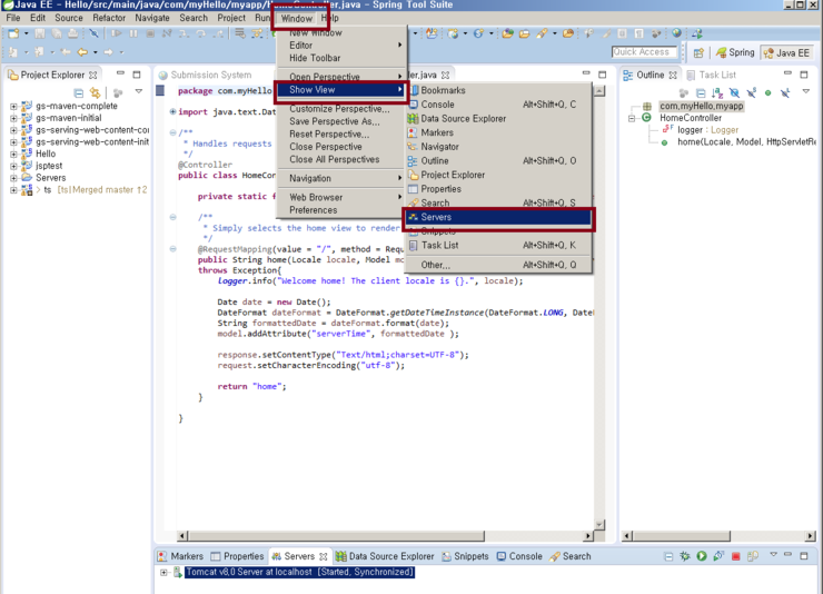 Starting Tomcat v8.0 Server at localhost has encountered problem : 네이버 블로그