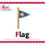 [키오카 영어 단어카드] 알파벳 F for Flag / 엄마표 알파벳 카드 / 영어 단어 색칠 공부 / 무료 다운로드