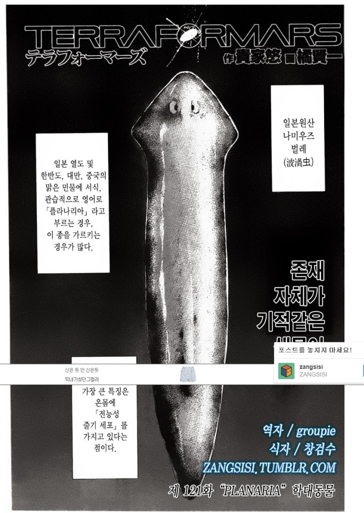 테라포마스 121화 번역판 링크 : 네이버 블로그