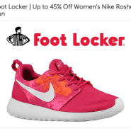 풋락커(Foot Locker)여성 나이키 Roshe 최대 45%할인