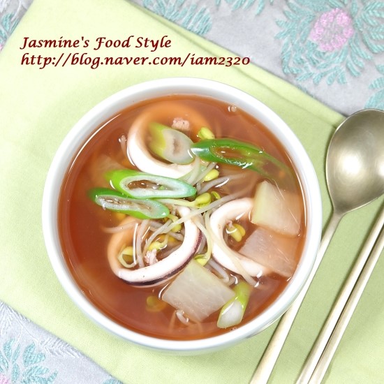 시원한 속풀이 오징어 콩나물국 끓이는법 : 네이버 블로그