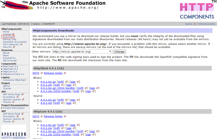 [Java] HTTP 프로토콜을 손쉽게 사용할 수 있도록 도와주는 Apache HTTP 컴포넌트 ( HttpClient ...