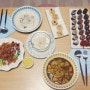 [주말밥상] 크림버섯리조또, 닭가슴살카레 + 스쿨푸드 포장음식 + 사당 맛있는족발