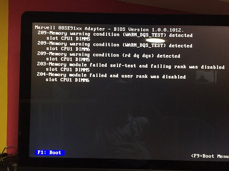 209-Memory warning condition (Warn_DQS_TEST) Detected Error. : 네이버 블로그