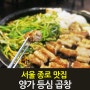 서울 종로맛집 종로회식 양가등심곱창