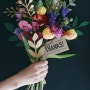 태그 프린테이블을 이용한 사랑스러운 종이 꽃다발 만들기 :) 종이부케 도안 DIY