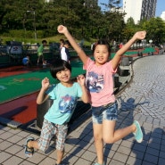 아이들이 좋아하는 부천중앙공원 바닥분수 물놀이 조타^^