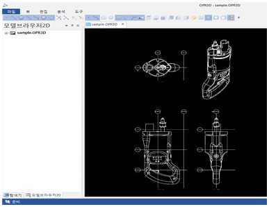 stp파일뷰어 인 opr3d에서 stp파일을 읽어서 2D dwg 파일로 만들 수 있습니다. : 네이버 블로그
