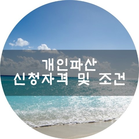 개인파산 신청자격 및 조건, 알아야 준비할 수 있습니다! : 네이버 블로그