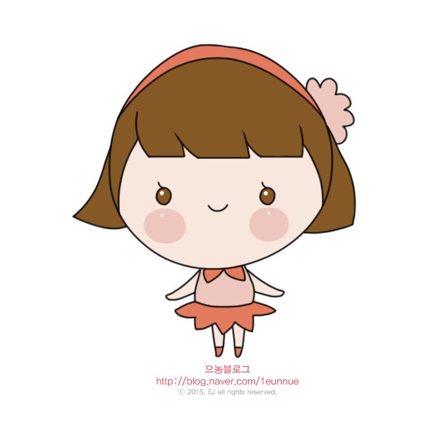 단발머리 여자아이 캐릭터 손그림 일러스트 그리기 : 네이버 블로그