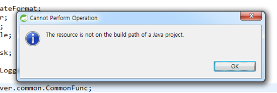 해결 방법 : The resource is not on the build path of a java project : 네이버 블로그