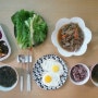 [주말아침] 불고기,미역국, 계란후라이 : 아침부터 푸짐한 집밥