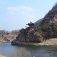 겨울 내일로2")정많은 간이역 황간역;달도 머물다 간다는 월류봉에서 바라보는 한반도지형