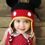 코바늘뜨기도안 - 미키마우스와 미니마우스 손뜨개인형 모자 패턴 아기옷만들기 손뜨개아기모자