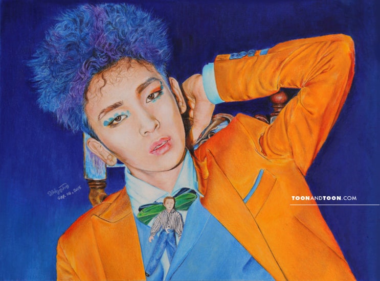 [팬아트] 유성색연필 - Married To The Music '키로콜리' 샤이니 Key 팬아트 (Fanart | Colored ...