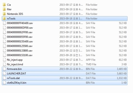 3ds CFW(Custom Firm Ware) rxTools 설치 및 FBI 설치 : 네이버 블로그