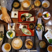 유후인 겟토안 료칸 : 비내리는 아침 , 일본가정식 조식