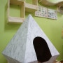 허츠앤베이 캣다이아몬드 - 고양이 종이하우스와 방석