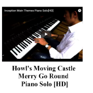 Howl's Moving Castle Main Theme Piano Solo (Merry Go Round)[HD]
