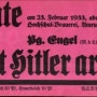 [집회포스터] 히틀러의 과업(1933년 2월)