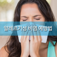 코가 간질간질~ 재채기의 연속 알레르기성 비염 예방법