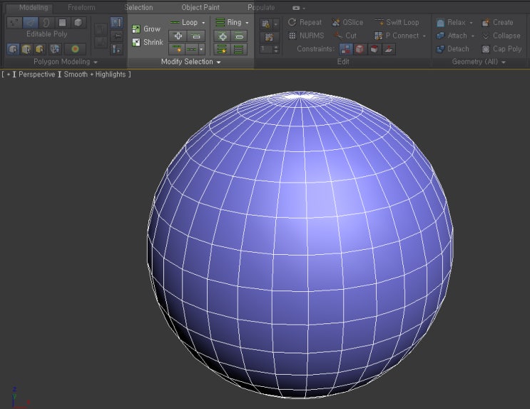 Graphite modeling tool에서 Edge Modify Selection 부분 설명. : 네이버 블로그