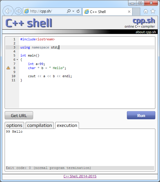 온라인 컴파일러 C++shell. 간단하게 코드를 확인하고 싶을 때 유용한 곳! : 네이버 블로그
