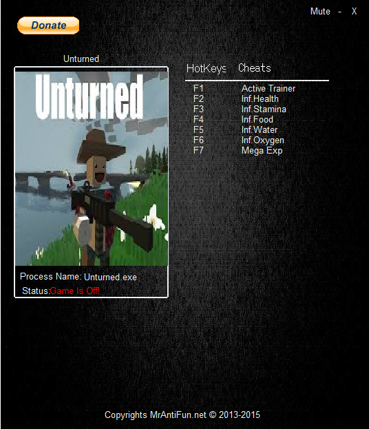 언턴드 트레이너 - Unturned v3.13.4.0 +6 64bit Trainer [MrAntiFun] : 네이버 블로그