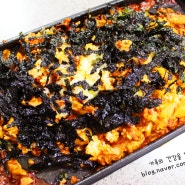 남은 닭갈비에 밥 볶고 김가루 뿌려서 맛있게 먹기!