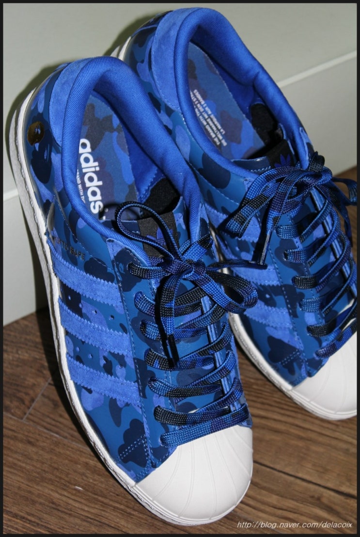 아디다스 X 베이프 X 언디피티드 슈퍼스타 80V 블루 (ADIDAS ORIGINALS X BAPE X UNDFTD ...