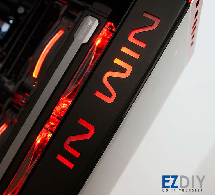 [EZDIY] INWIN(인윈) 805 TG3.0 레드 + 커세어 하이드로 H110i GTX 일체형 수냉 디자인/게임용 조립구성 ...
