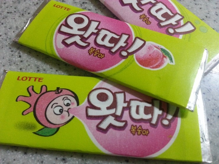 롯데껌 왓따 복숭아 맛 풍선껌 향이 좋아요 : 네이버 블로그