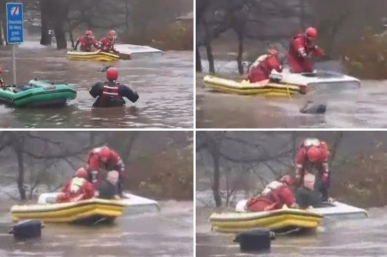 Seconds from death: Terrifying footage shows moment driver is saved ...