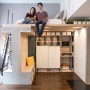 A space-saving loft was designed for this small apartment in San Francisco