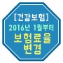 [건강보험] 2016년 1월부터 건강보험료율 인상 6.07% → 6.12%