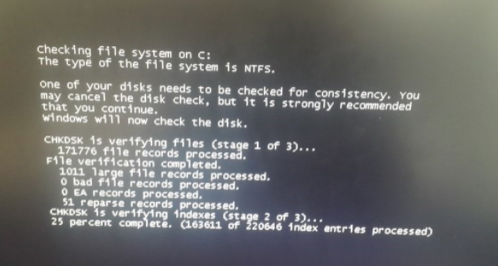 Checking file system on c: : 네이버 블로그