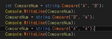 c# _String 함수(Compare, CompareOrdinal, Concat, Format(문자열 숫자형식 포맷 ...