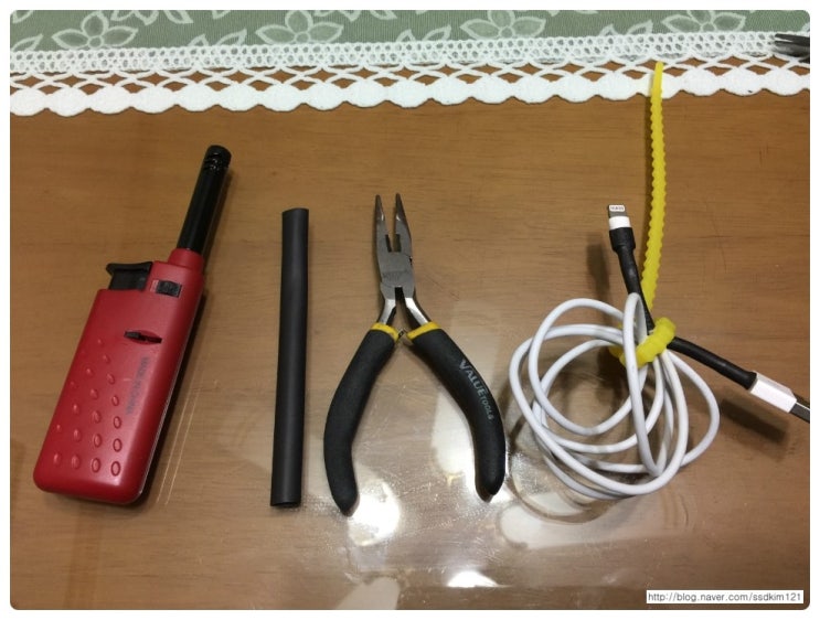 충전 케이블에 수축 튜브를 끼우다 : 네이버 블로그