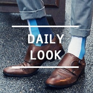 [LAON SOCKS x DAILY LOOK] NO. 005 Flag Estonia - White Skyblue