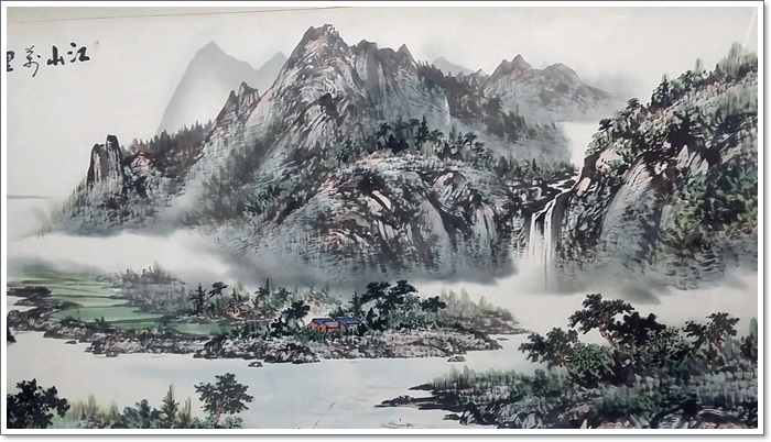 아름다운 산수화 풍경 그림 액자 수결 작품 동양화 : 네이버 블로그