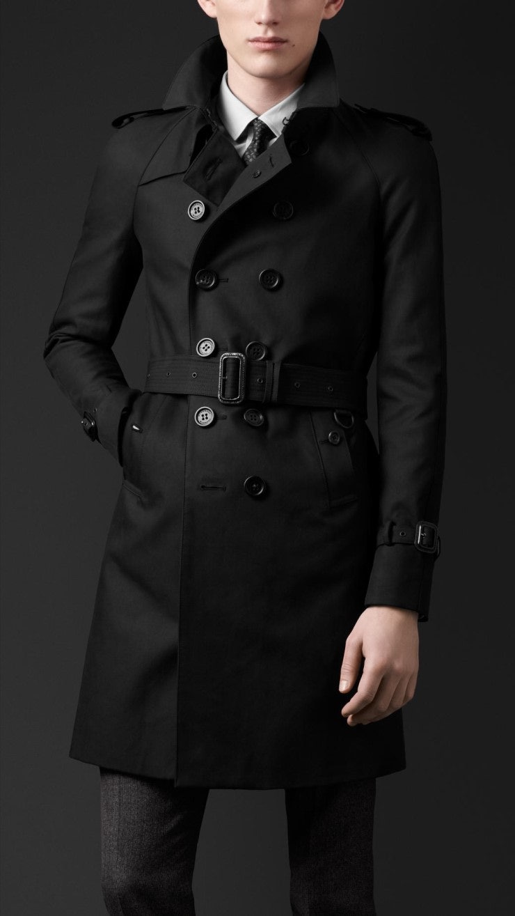 Burberry prorsum cotton sateen trench coat cheap