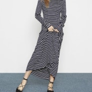 [하이퍼]스트라이프 롱 슬리브 드레스 (Striped Long Sleeve Dress)